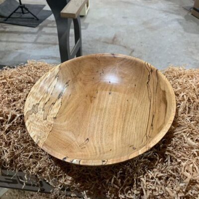 cuenco de madera realizado en Taller de torno nivel medio