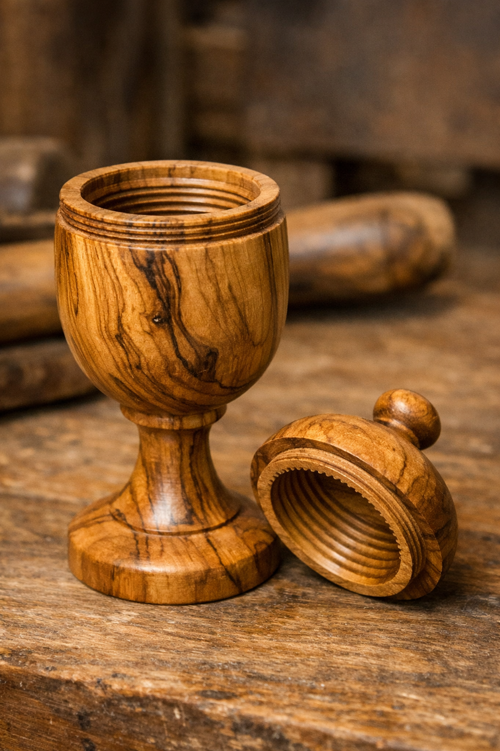 pieza realizada en taller de roscado de madera