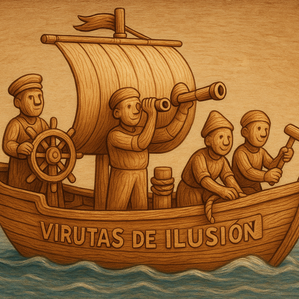 imagen equipo de artesanos de la madera en Sabadell equipo de artesanos en sabadell.barco de madera artesanal